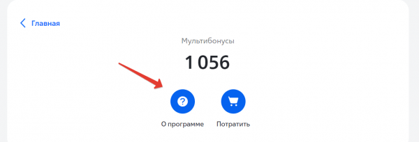 Личный кабинет программы «Мультибонус» ВТБ
